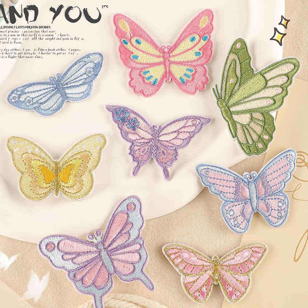 Phone Cases Eco Friendly - Colorful Butterfly Self-adhesive Embroidery Patches For
