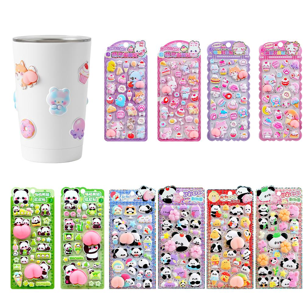 Phone Cases Rubber - Cute 3D Panda Cartoon Stress Relieving