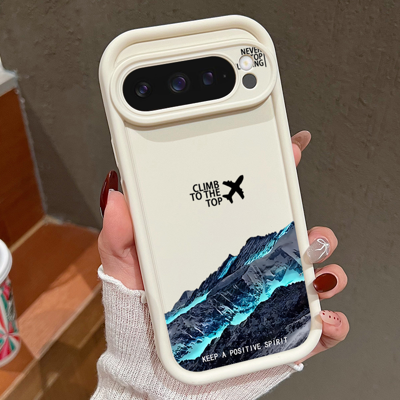 Phone Cases Google Pixel 9 - Airplane Snow Mountain Pattern Phone Case