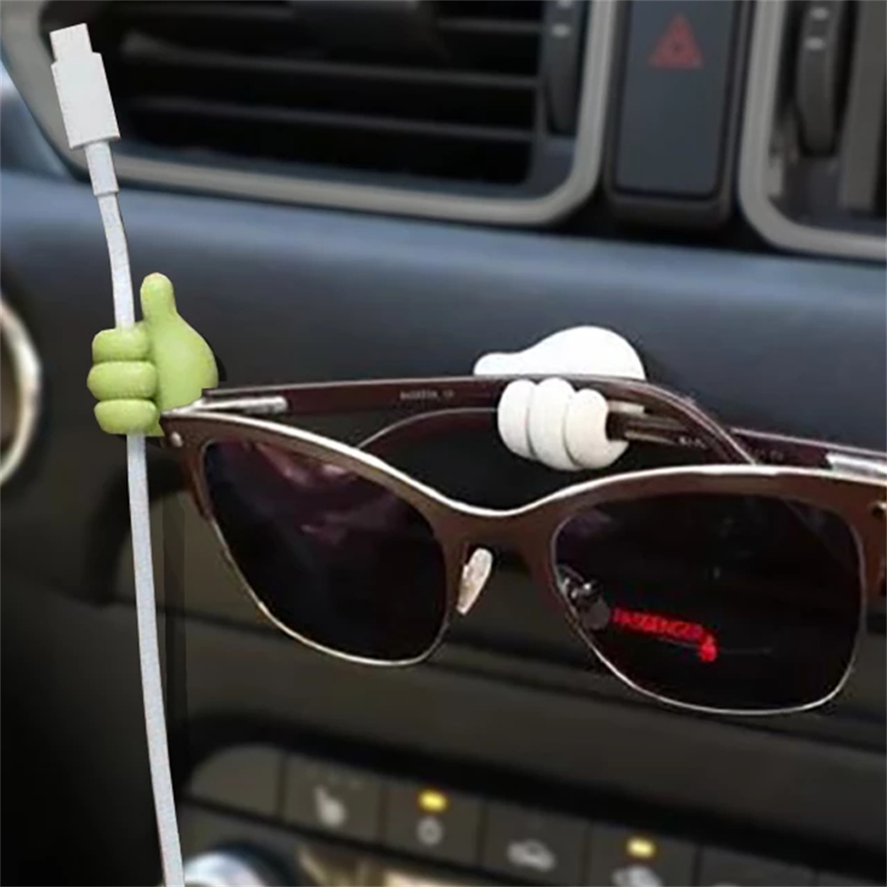 Phone Cases Rubber - 2pcs Hand-shaped Rubber Holder Glasses Cable