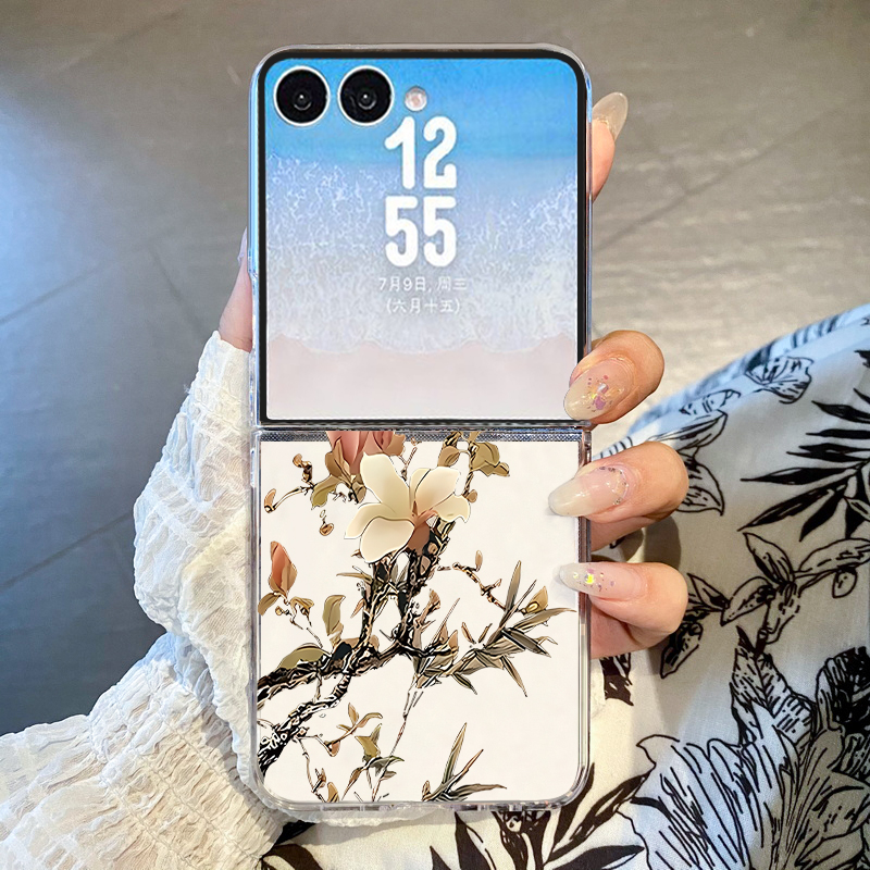 Phone Cases Z Fold 5 - Magnolia Flower Printed Phone Case For