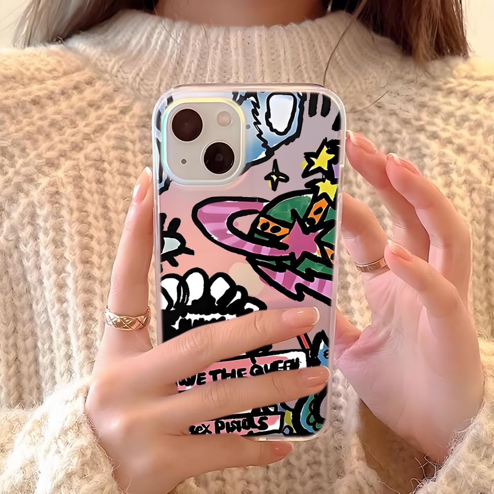 Phone Cases Brands - Luxury Brand Phone Case Laser Gradient