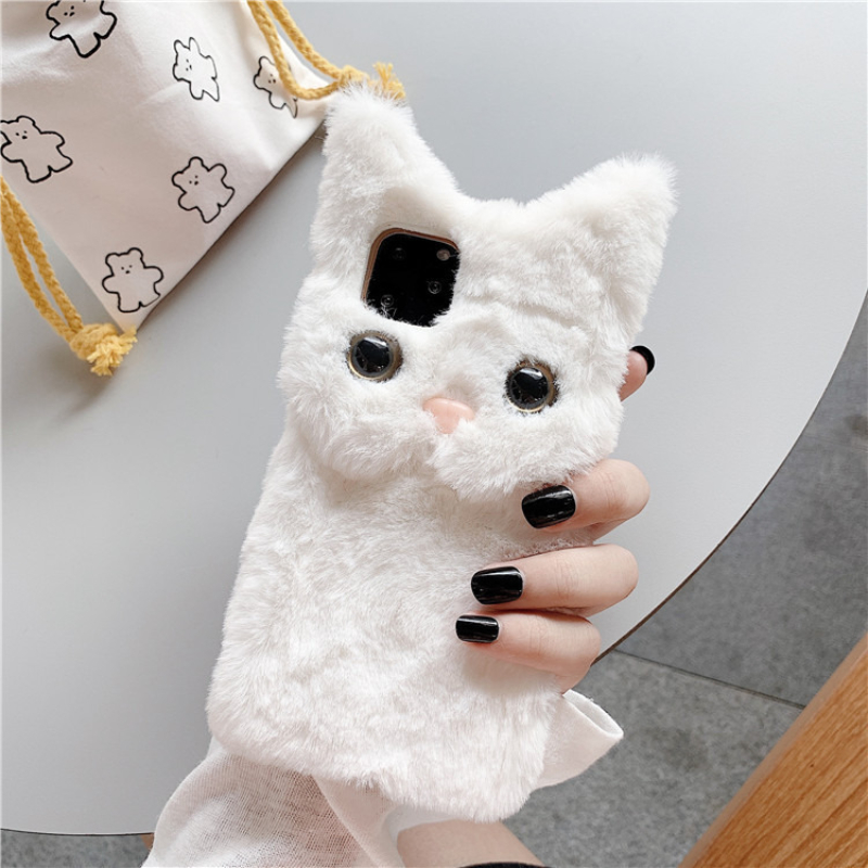 3D Cute Cartoon Cat Furry Plus - Cute Cartoon Case review and price