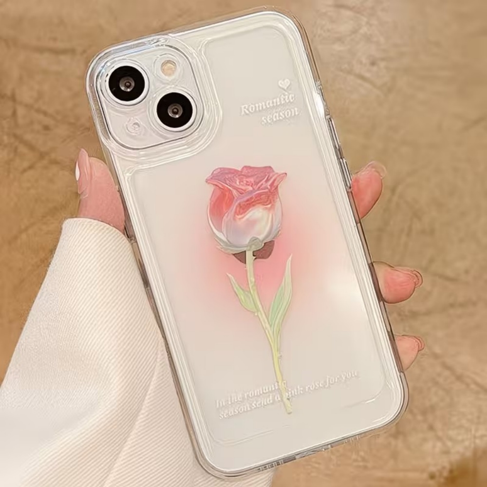 Aesthetic Watercolor Rose Tran - Phone Cases Aesthetic review and price