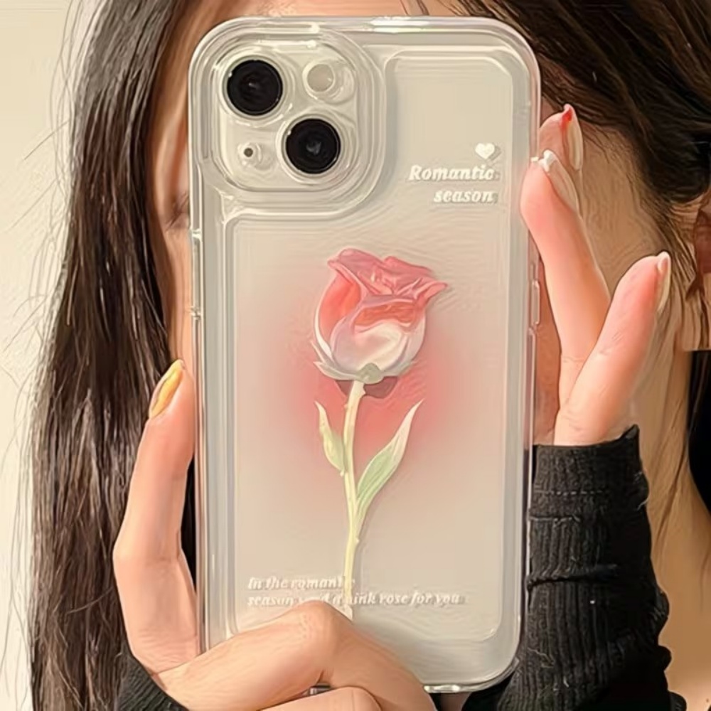 Aesthetic Watercolor Rose Tran - Phone Cases Aesthetic review and price