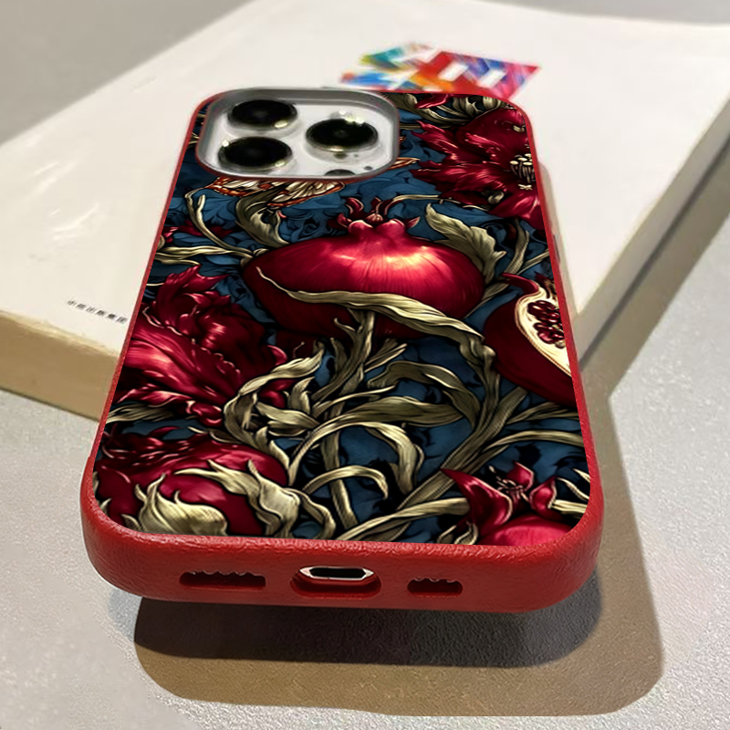 Vintage Pomegranate TPU Art Ph - Phone Cases Aesthetic review and price