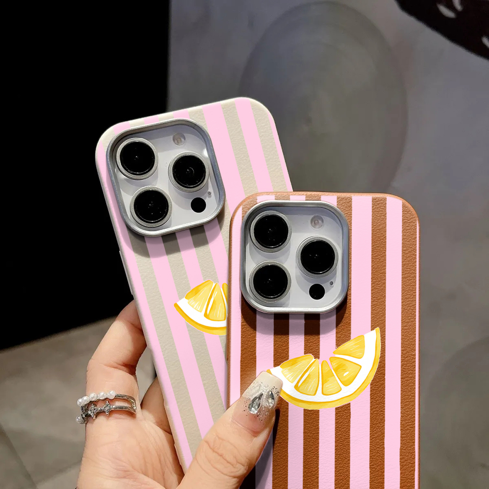 Lemon Pink Stripes Phone Case  - Phone Cases Xiaomi 15T review and price