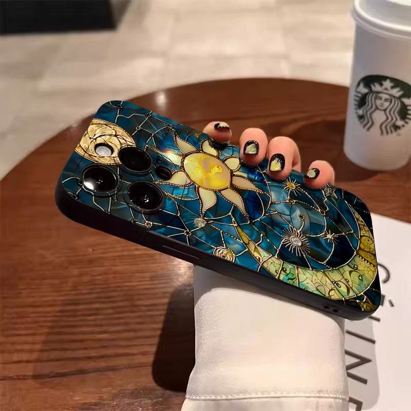 Aesthetic Sun Moon Print Phone - Phone Cases Aesthetic review and price