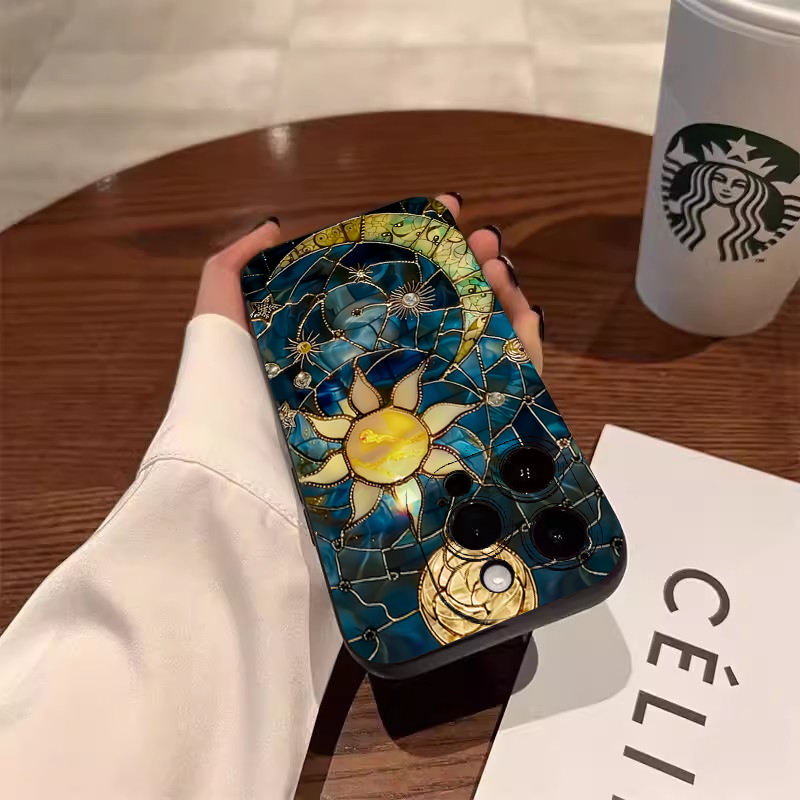 Aesthetic Sun Moon Print Phone - Phone Cases Aesthetic review and price