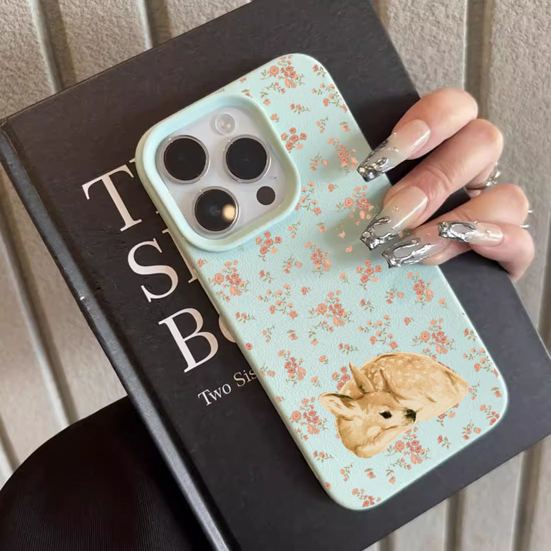 Cute Deer Full Floral Pattern  - Phone Cases Cute review and price