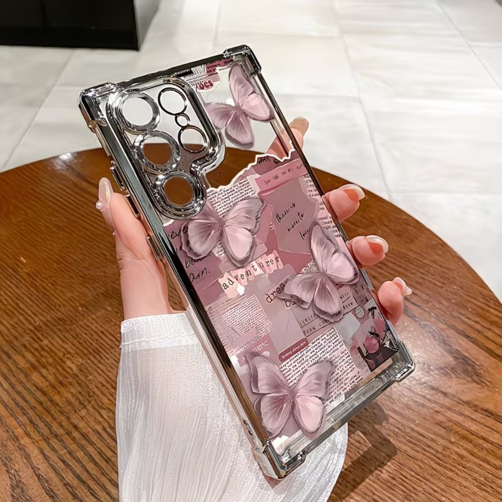 Ins Aesthetic Butterfly Newspa - Phone Cases Aesthetic review and price