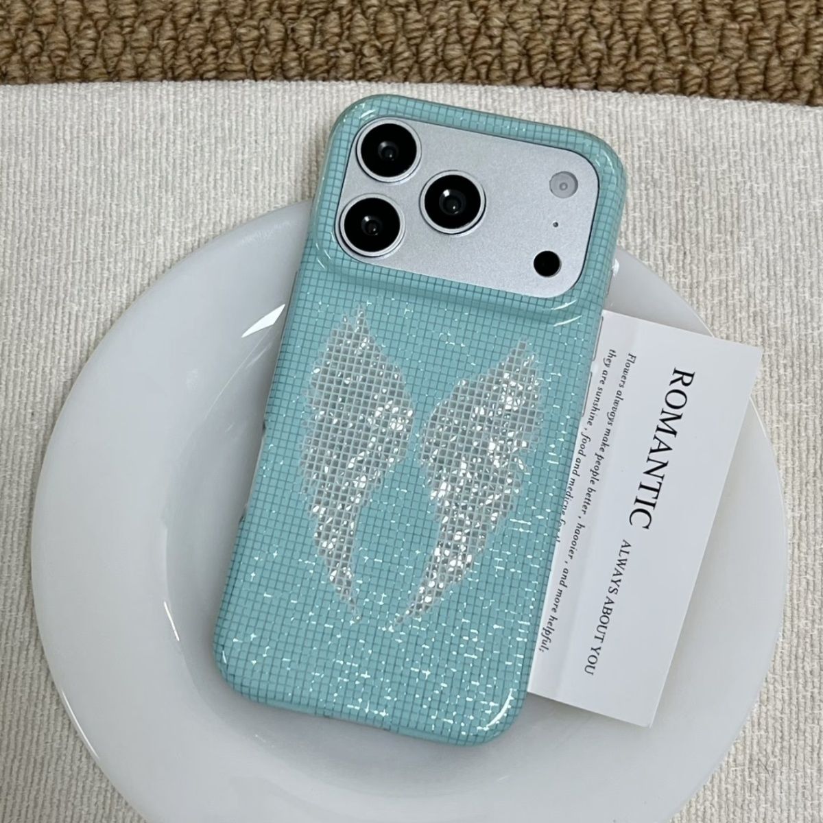 Korean Ins Mint Colored Englis - Phone Cases Iphone 16 review and price