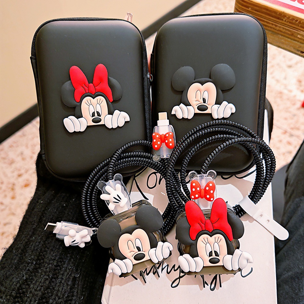 Cute Mickey Minnie Cable Prote - Phone Cases Rubber review and price