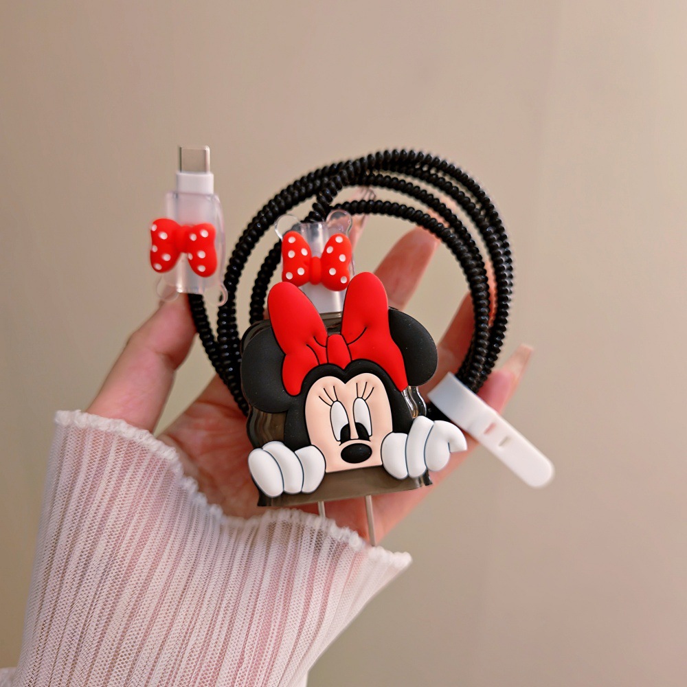 Cute Mickey Minnie Cable Prote - Phone Cases Rubber review and price