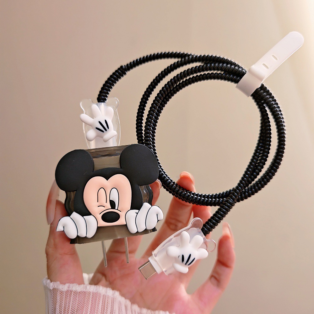 Cute Mickey Minnie Cable Prote - Phone Cases Rubber review and price