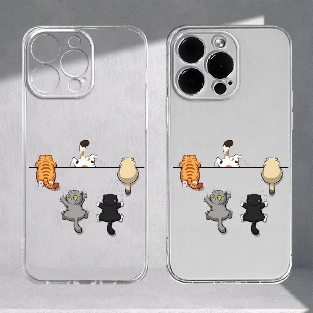 Five Cute Cat Pattern Phone Ca - Phone Cases Clear review and price