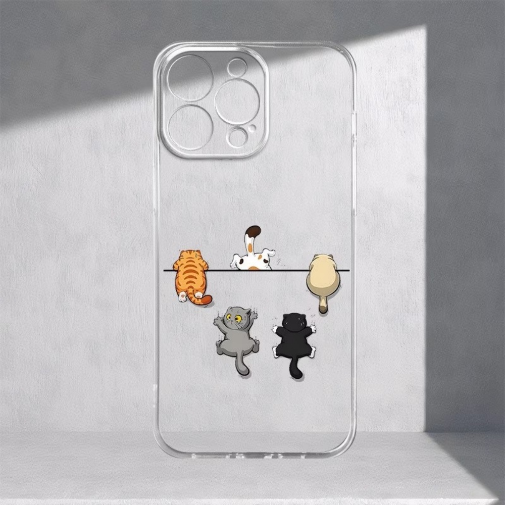 Five Cute Cat Pattern Phone Ca - Phone Cases Clear review and price