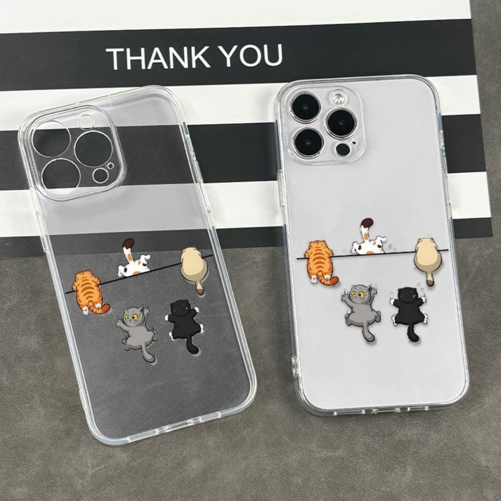 Five Cute Cat Pattern Phone Ca - Phone Cases Clear review and price
