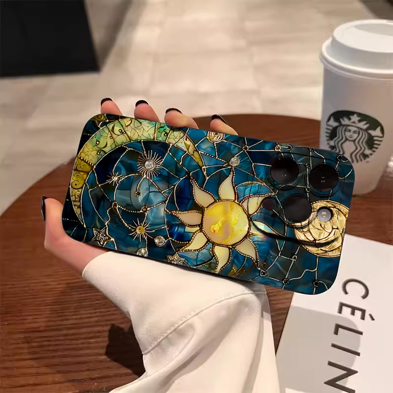 Aesthetic Sun Moon Print Phone - Phone Cases Aesthetic review and price