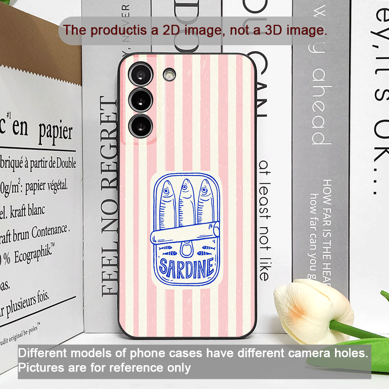 Cute Striped Pattern Sardines  - Phone Cases Cute review and price