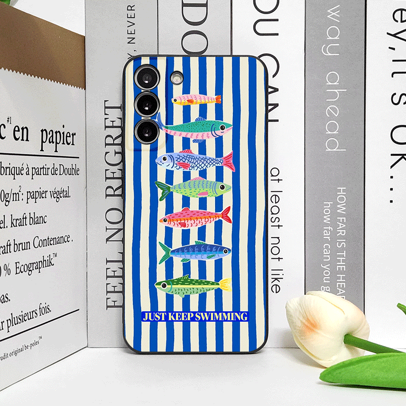 Cute Striped Pattern Sardines  - Phone Cases Cute review and price