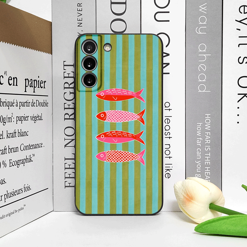 Cute Striped Pattern Sardines  - Phone Cases Cute review and price