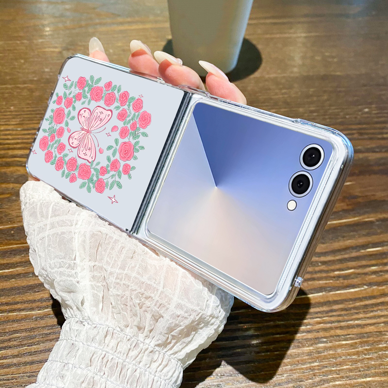 Pink Flowers Pattern Phone Cas - Phone Cases Z Fold 5 review and price