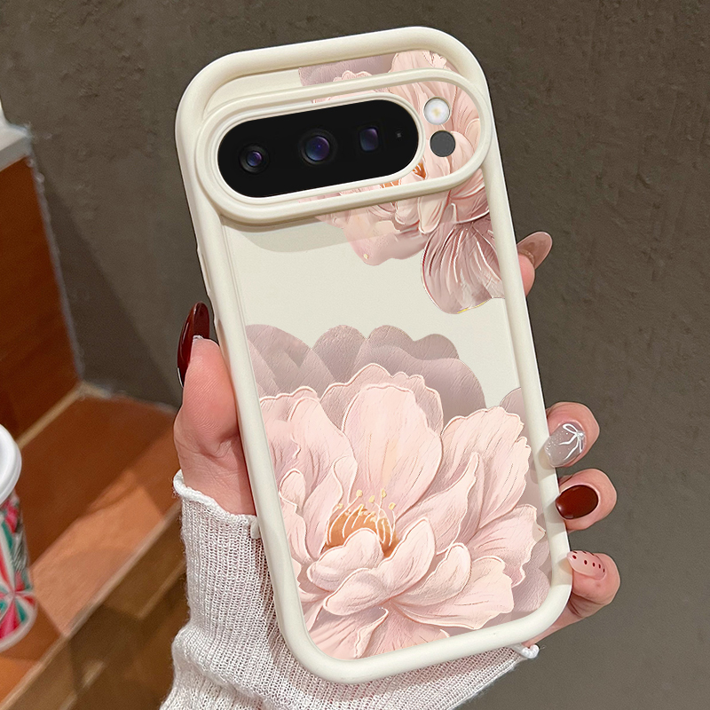 Pink Flowers Patterned Soft TP - Phone Cases Google Pixel 9 review and price