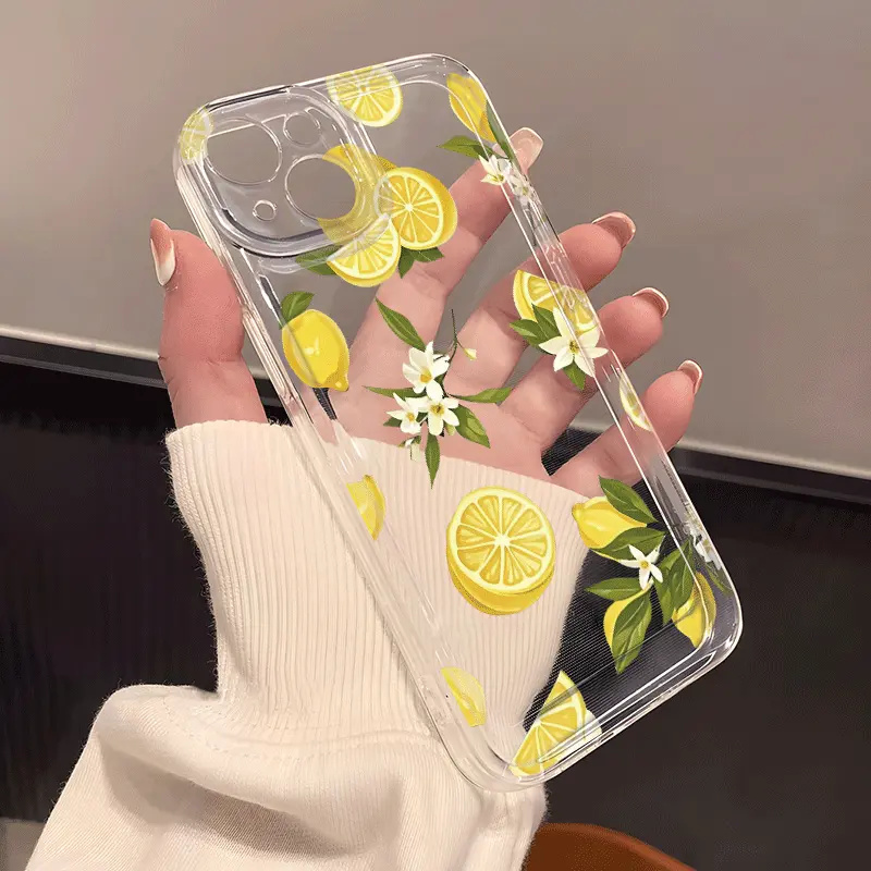 Summer Fruit Lemon Flower Clea - Phone Cases Clear review and price