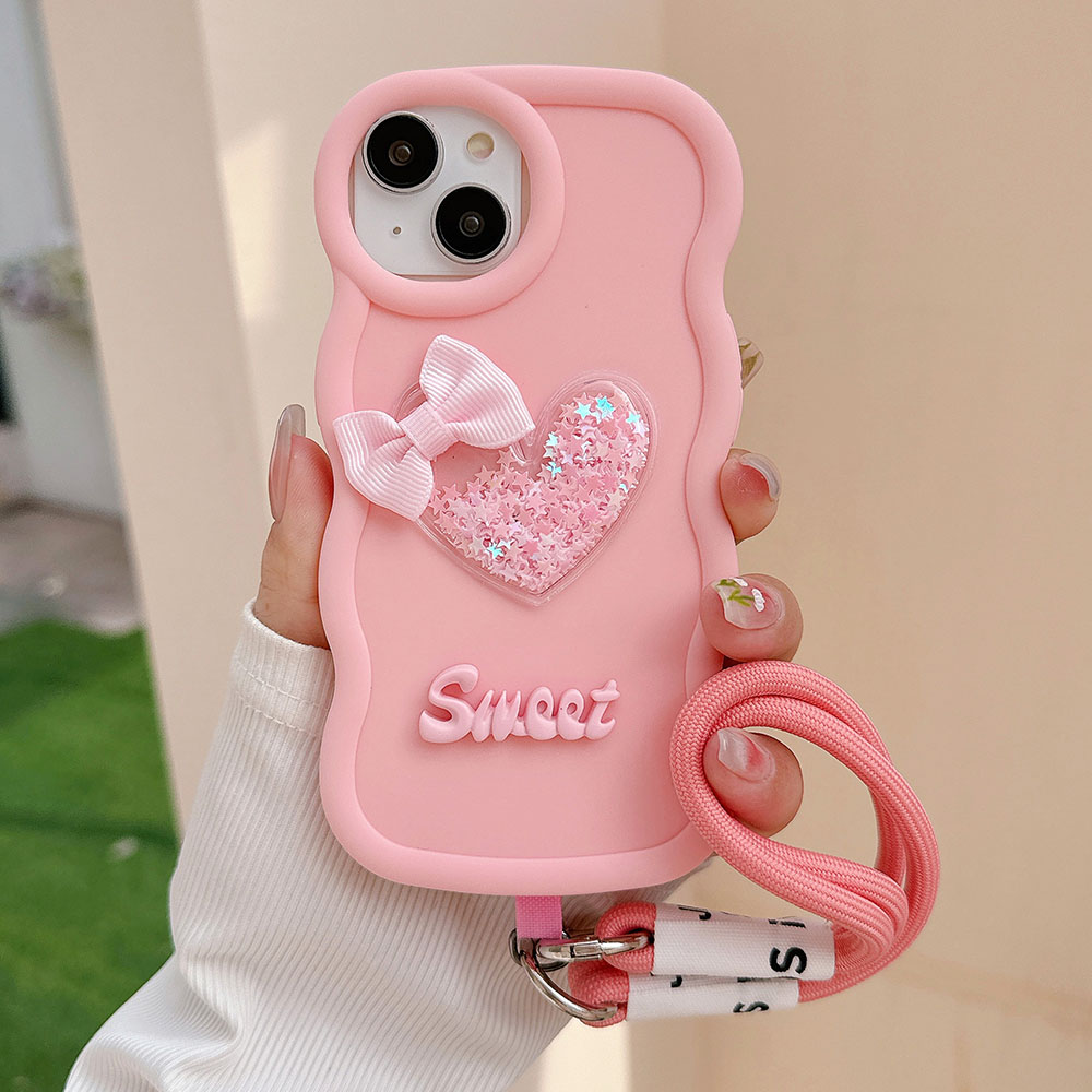 Love Heart Bow Wavy Soft Phone - Phone Cases Nyc review and price