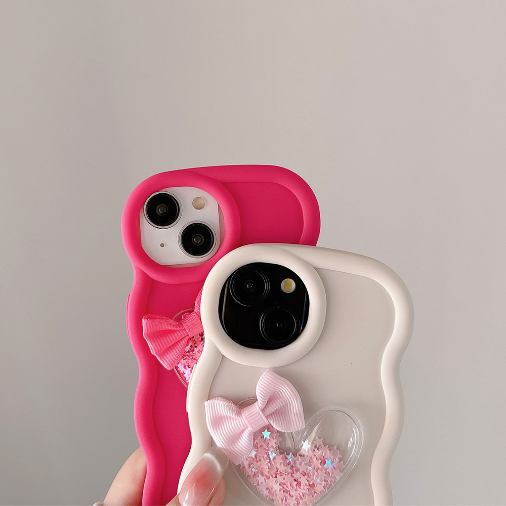 Love Heart Bow Wavy Soft Phone - Phone Cases Nyc review and price