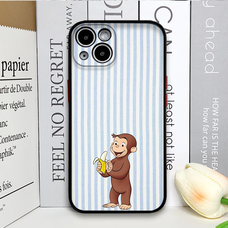Cartoon Striped Monkey Holding - Phone Cases Iphone 16 review and price