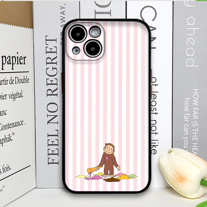 Cartoon Striped Monkey Holding - Phone Cases Iphone 16 review and price